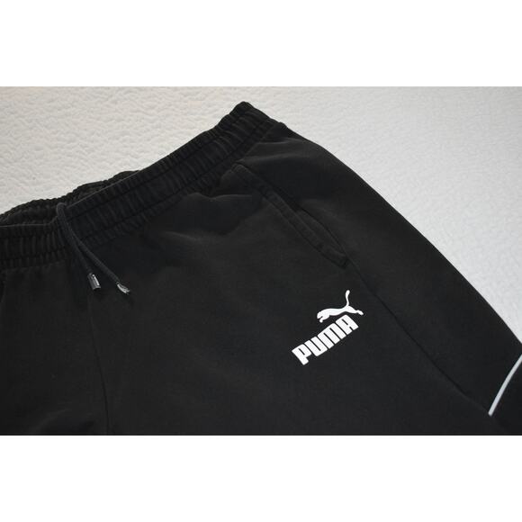 Puma Gym Sweatpants Joggers Workout Mens Size Large Pockets Tapered Black - Picture 4 of 7